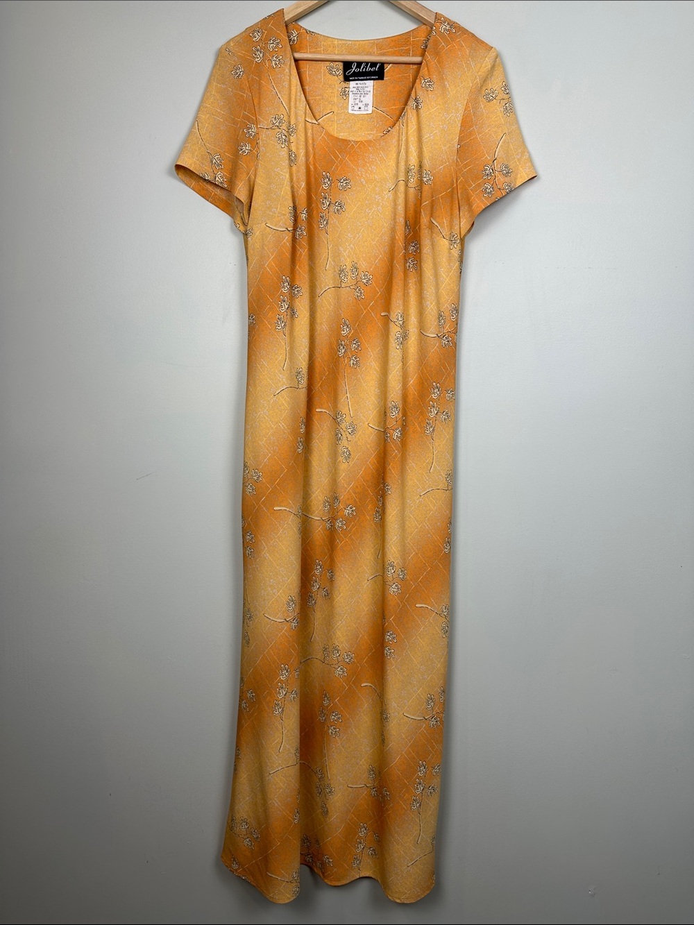 205. Vintage fall theme maxi dress.